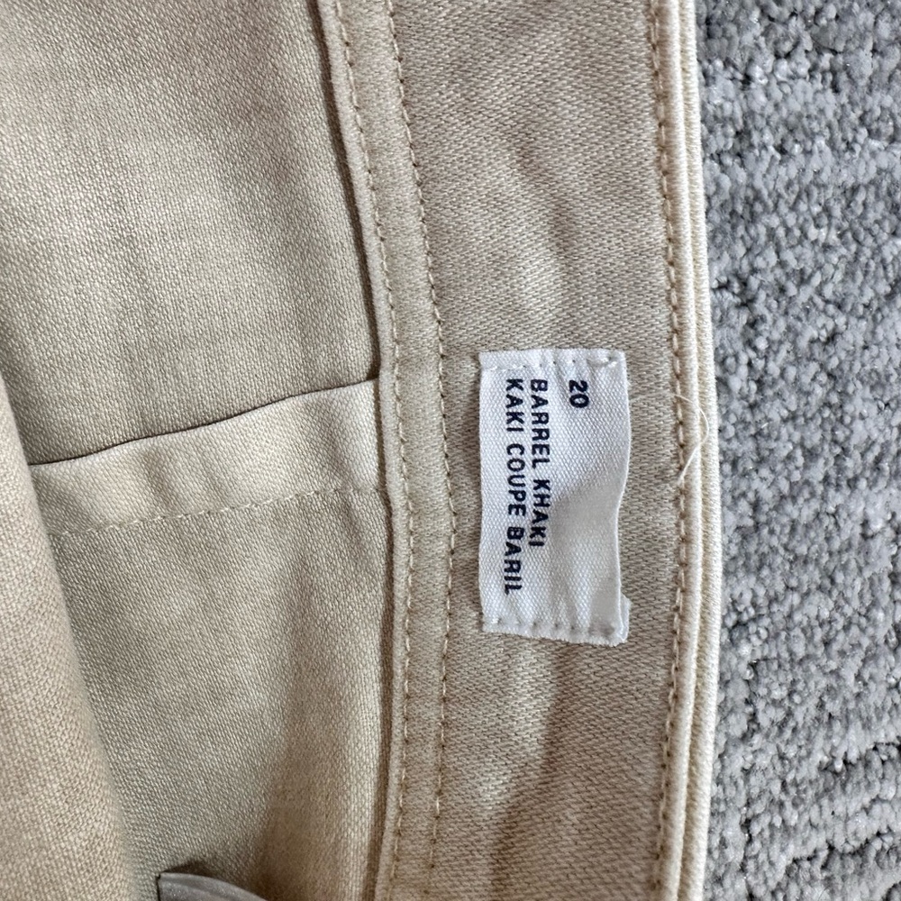 Barrel Khaki Women’s Cream Pants | Size 20 | Cotton/ Spandex - Picture 8 of 14
